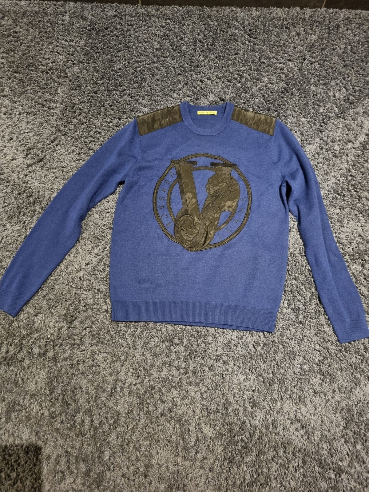 Versace Jeans trui - Blauw  maat S, Versace Jeans, Ophalen of Verzenden, Zo goed als nieuw, Maat 48/50 (M)