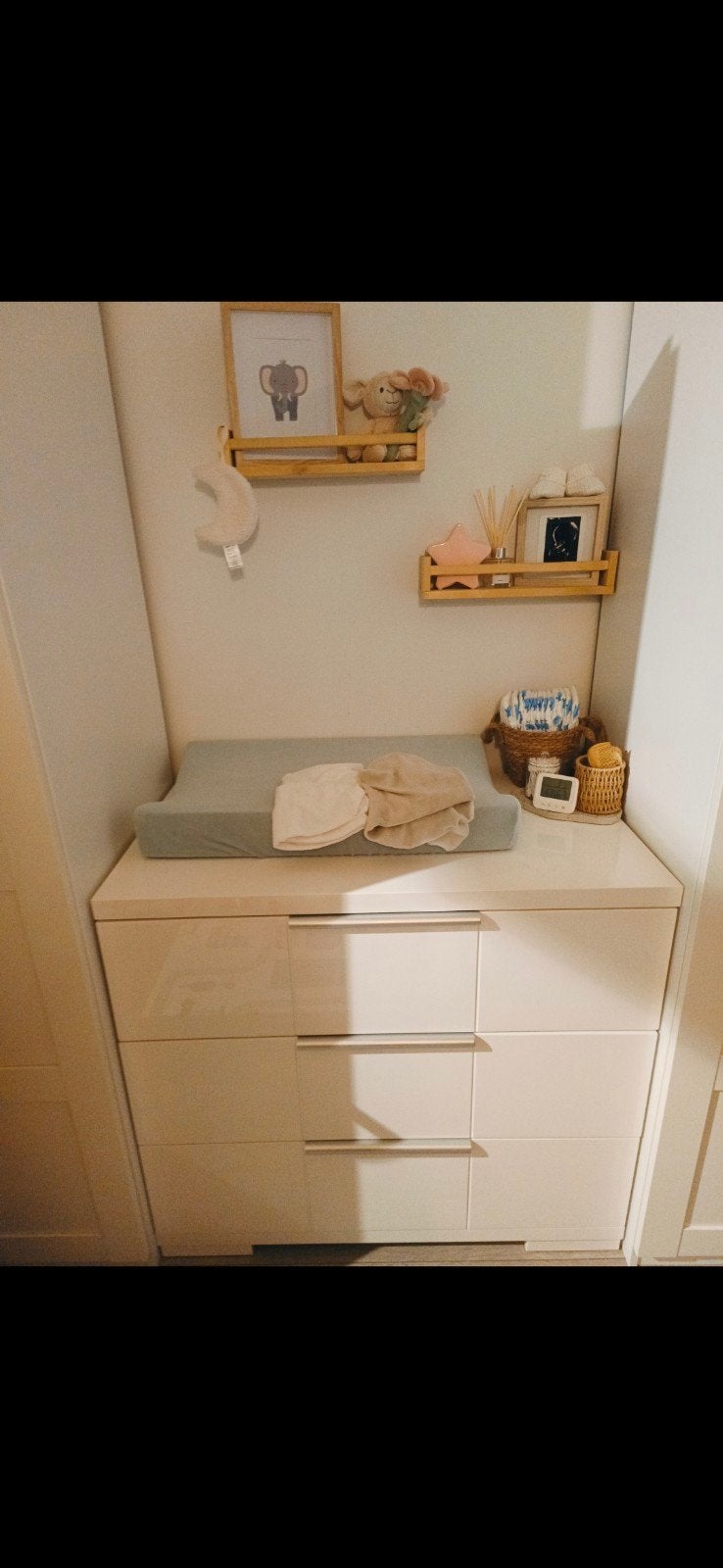 Interbaby Ledikant met matras (zonder bekleding/hemeltje), Huis en Inrichting, Wit, Zo goed als nieuw, Hout, Eenpersoons