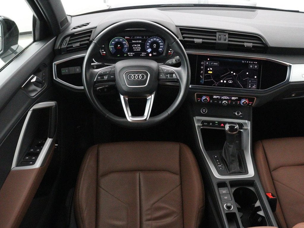 Audi Q3 45 TFSIe Advanced edition | SOH 95,2% | Leder | Stoe, Auto's, Gebruikt, Zwart, Hybride Elektrisch/Benzine, 13 kWh