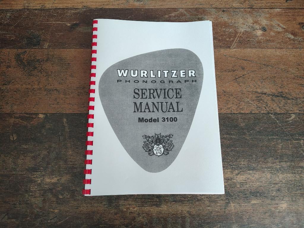 Service Manual: Wurlitzer 3100 (1967) jukebox nieuw !!, Verzenden, Nieuw, 1950 tot 1960, Seeburg