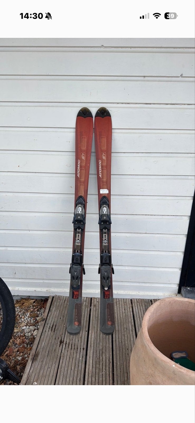 Atomic e7 ski's met bindingen - Gebruikt, Ophalen, 140 tot 160 cm, Gebruikt, Atomic