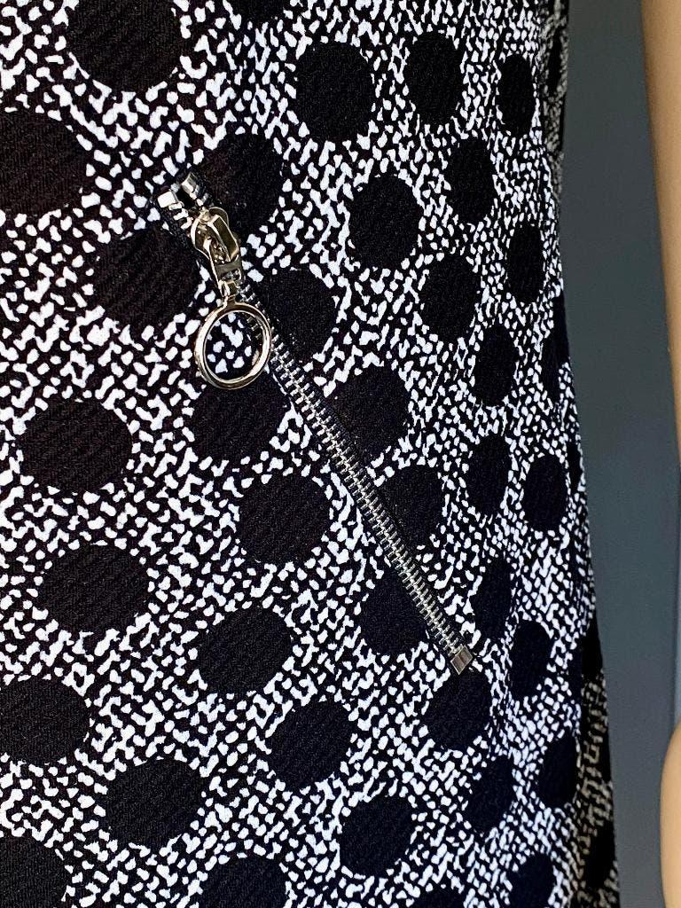 K163 Armand Thiery maat 42=L jurk jurkje zwart/wit, Kleding | Dames, Zwart, Maat 42/44 (L), Ophalen of Verzenden, Zo goed als nieuw