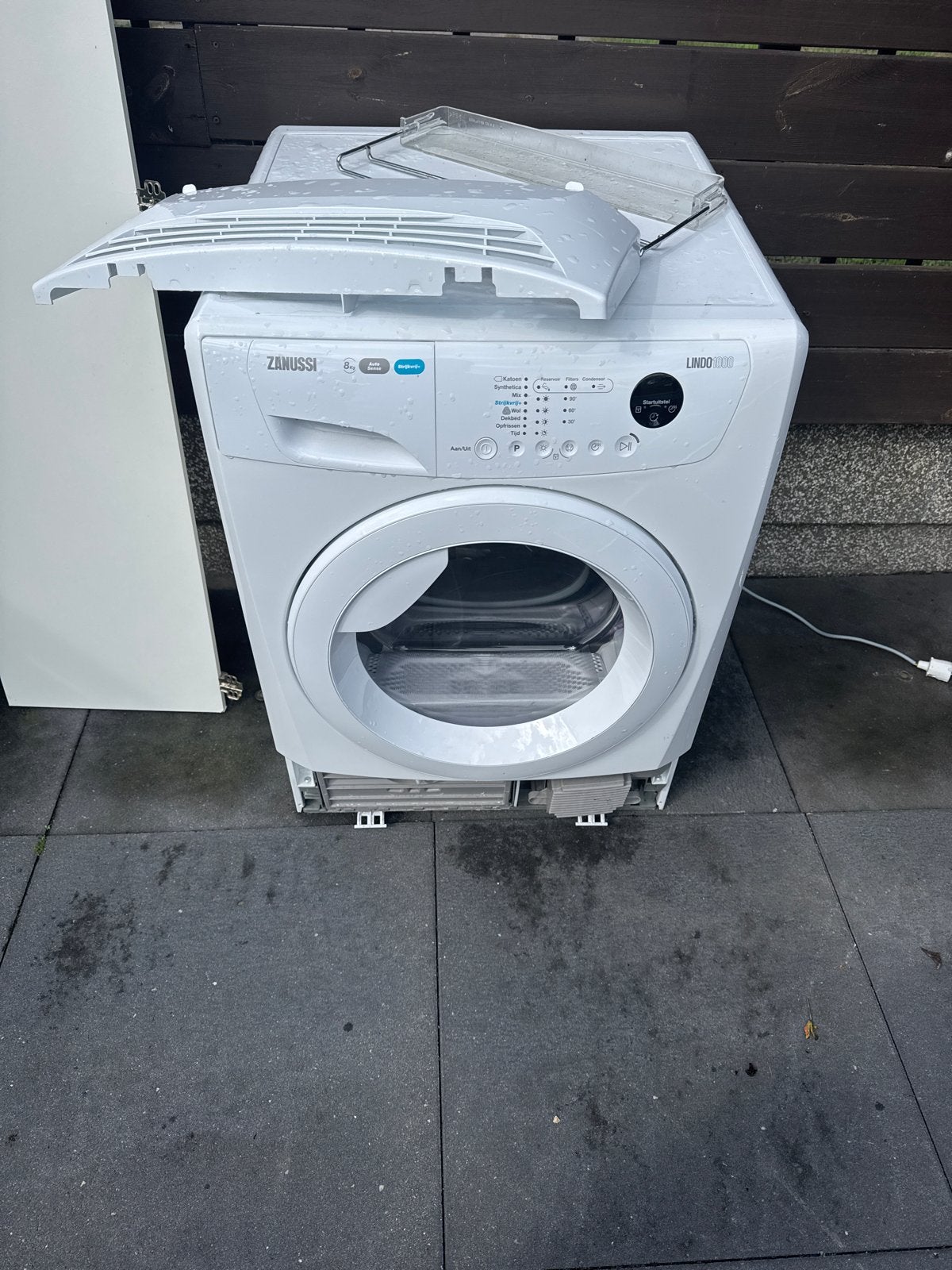 GRATIS kapote Zanussi Lindo 1000 wasdroger - Gebruikt, Ophalen, 6 tot 8 kg, Gebruikt, Voorlader