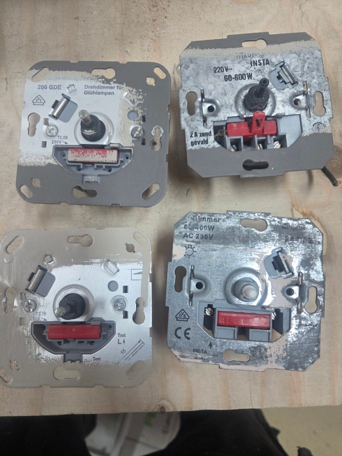 4x Jung draaidimmer voor gloeilampen nu voor €50,-, Ophalen of Verzenden, Gebruikt, Overige typen