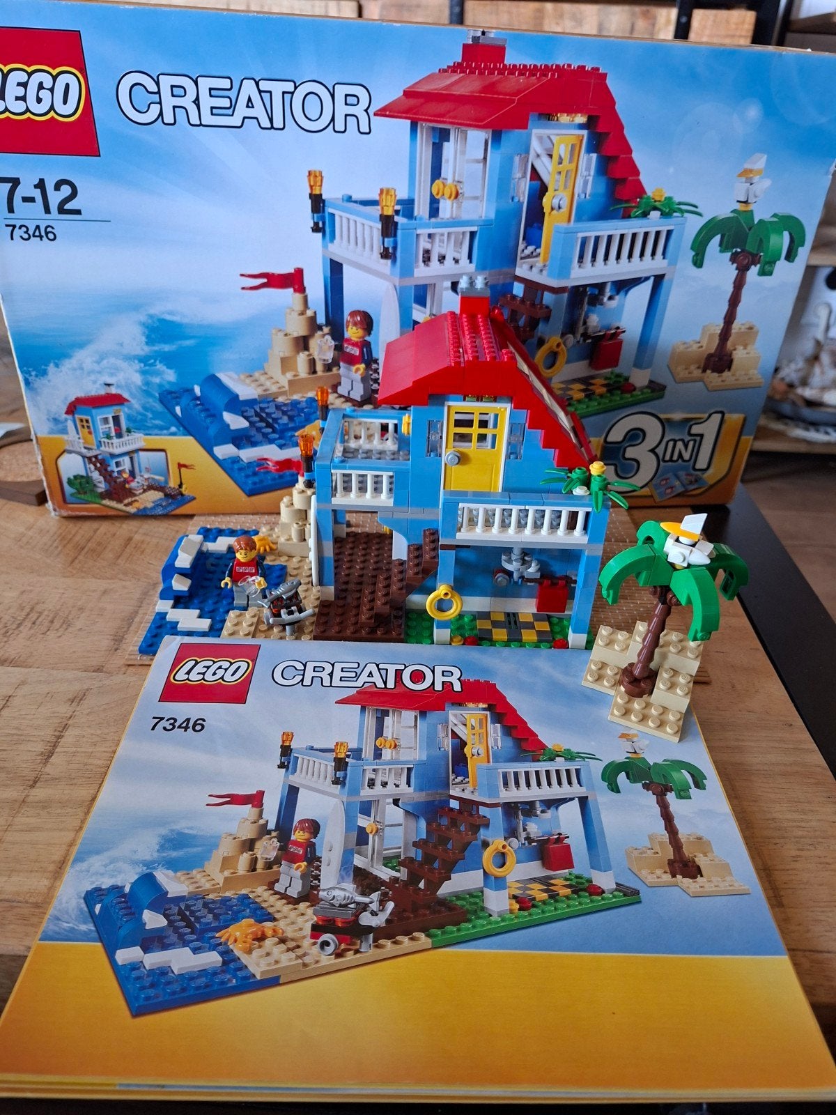 Lego 7346 mooi huisje met de 3 boekjes en de doos, Ophalen of Verzenden, Zo goed als nieuw, Lego