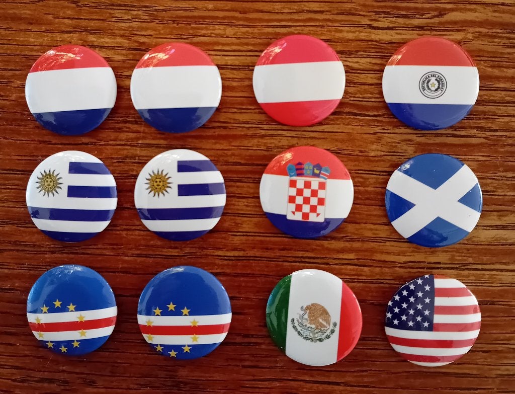 Dekamarkt buttons pins speltjes WK 2026, Verzamelen, Speldjes, Pins en Buttons, Ophalen of Verzenden, Nieuw, Stad of Land, Button
