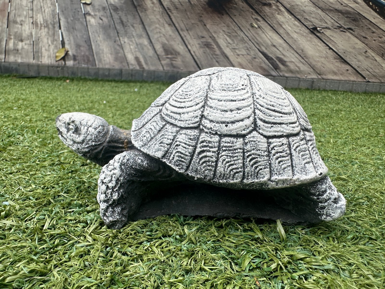 Decoratieve betonnen schildpad voor tuin of terras, Ophalen, Gebruikt, Beton, Dierenbeeld