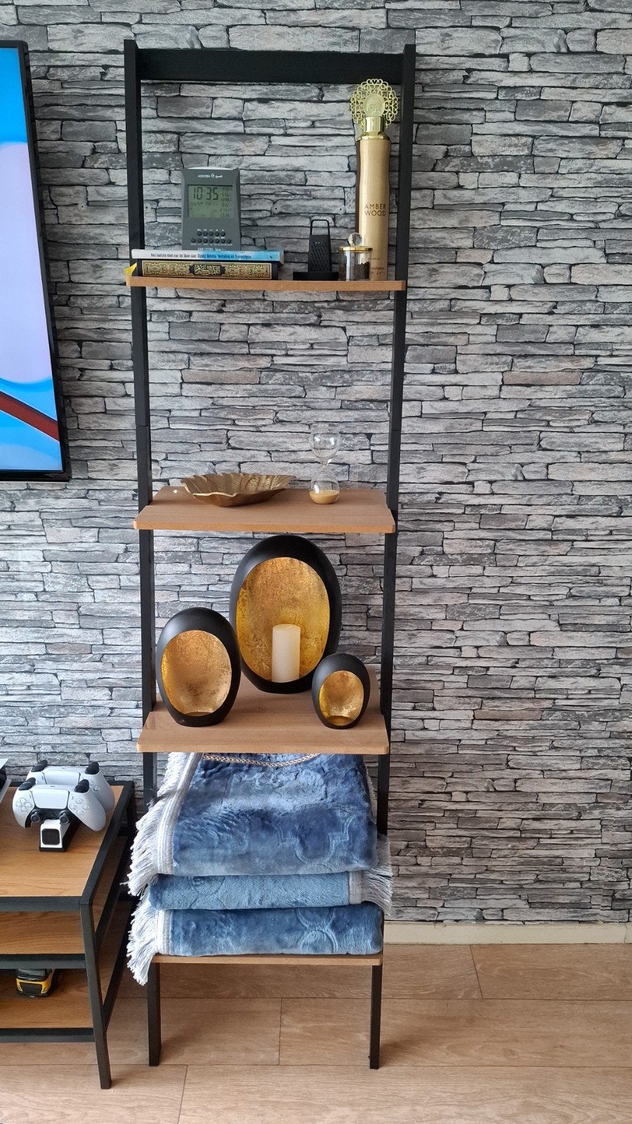 Decoratie ladder met 4 planken, Ophalen, Zo goed als nieuw
