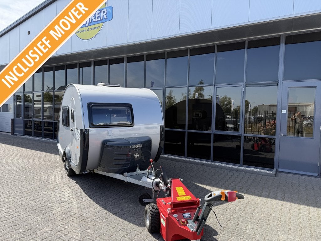 T@B 320 RS Bed/Zit + Luifel + 665KG leeg + Mover 2024, Caravans en Kamperen, Caravans, Schokbreker, Tot en met 2, Bedrijf, Treinzit