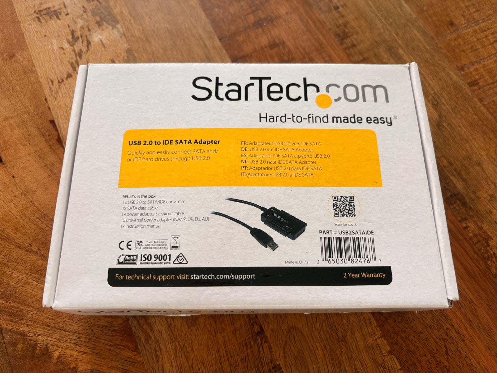StarTech USB 2.0 naar IDE SATA Adapter USB2SATAIDE, Ophalen of Verzenden, Zo goed als nieuw