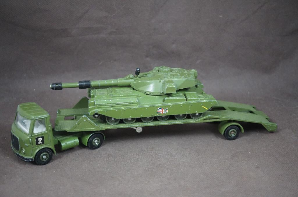 Dinky Toys AEC tank transporter met tank - TOP vintage, Ophalen of Verzenden