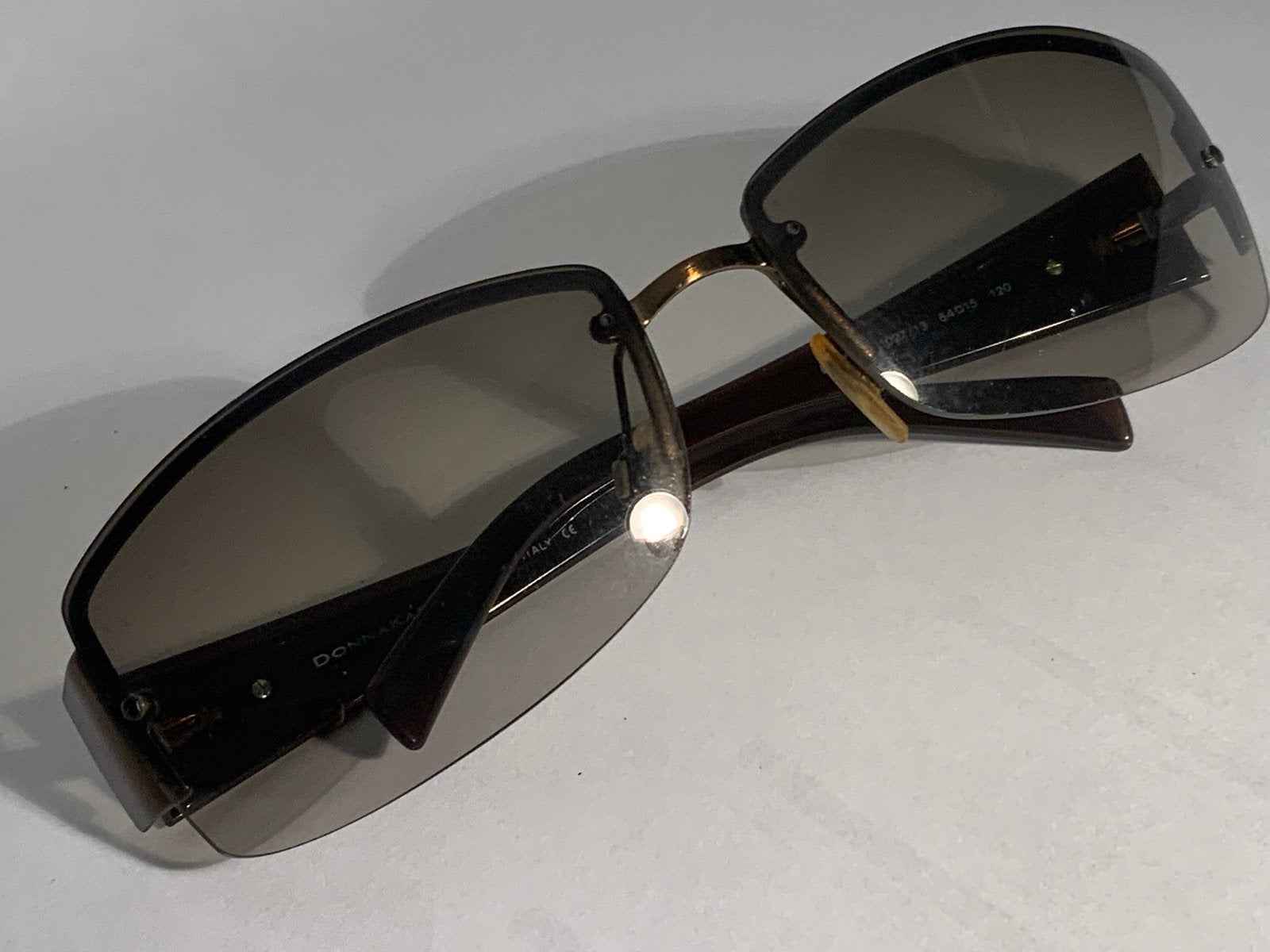 DONNA KARAN DESIGN zonnebril DK2502, Ophalen of Verzenden, Zo goed als nieuw, Bruin, Overige merken
