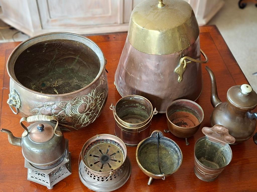 Antieke koperen en bronzen huishoudelijke voorwerpen, Antiek en Kunst, Antiek | Koper en Brons, Ophalen, Koper