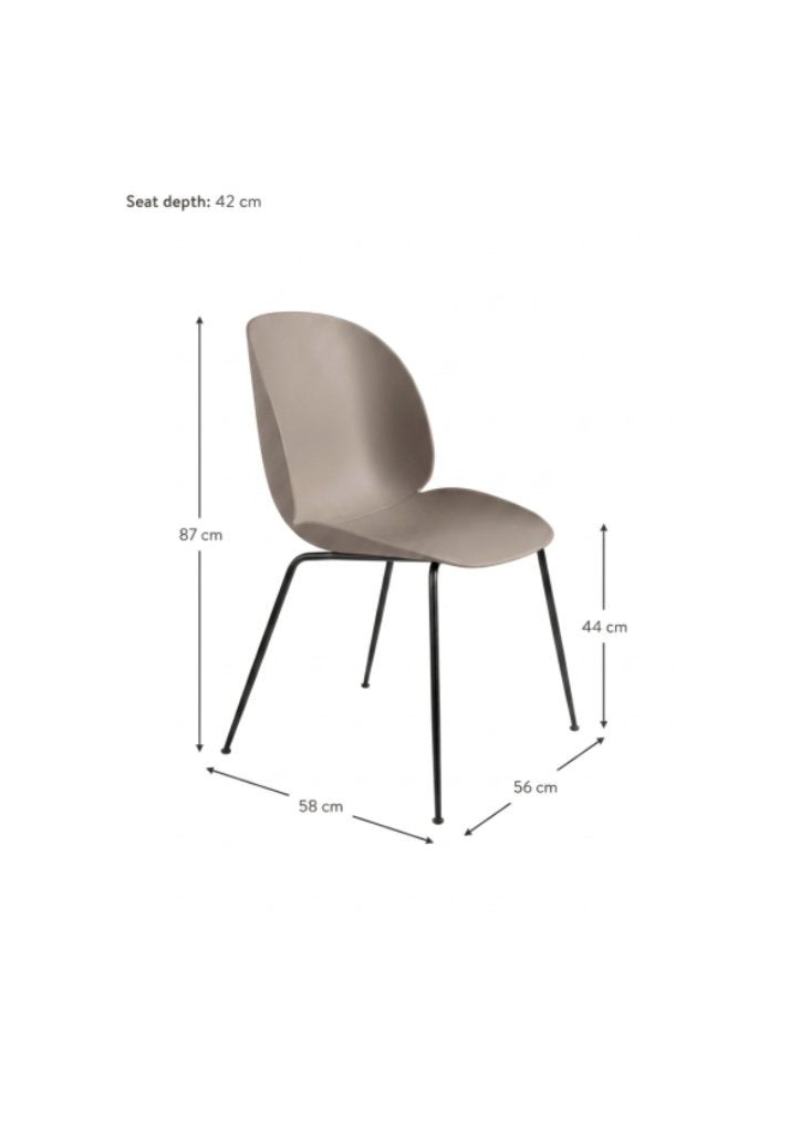 Gubi Beetle Chair - Vergaderstoel - Beige - Lichtgebruikt, Huis en Inrichting, Stoelen, Overige kleuren, Ophalen of Verzenden