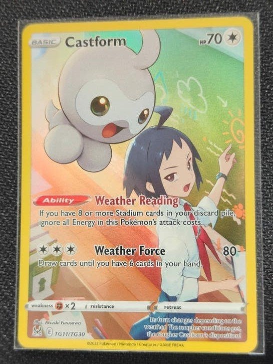 Castform TG11/TG30 - Lost Origin NM Pokémon Kaart, Ophalen of Verzenden, Zo goed als nieuw, Losse kaart, Foil