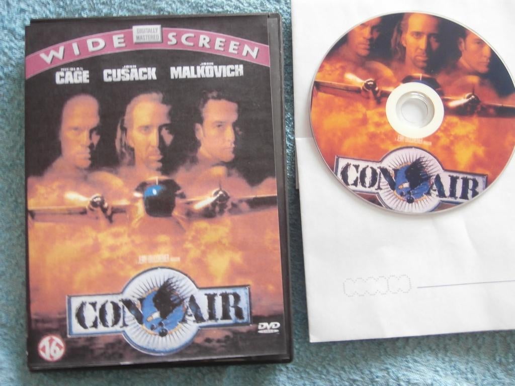 DVD - "Con Air" (met o.a. Nicolas Cage, John Malkovich, e.a), Vanaf 16 jaar, Ophalen of Verzenden, Zo goed als nieuw, Actiethriller