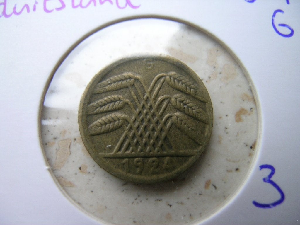5 Reichspfennig 1924 G Duitsland, Ophalen of Verzenden, Duitsland, Losse munt
