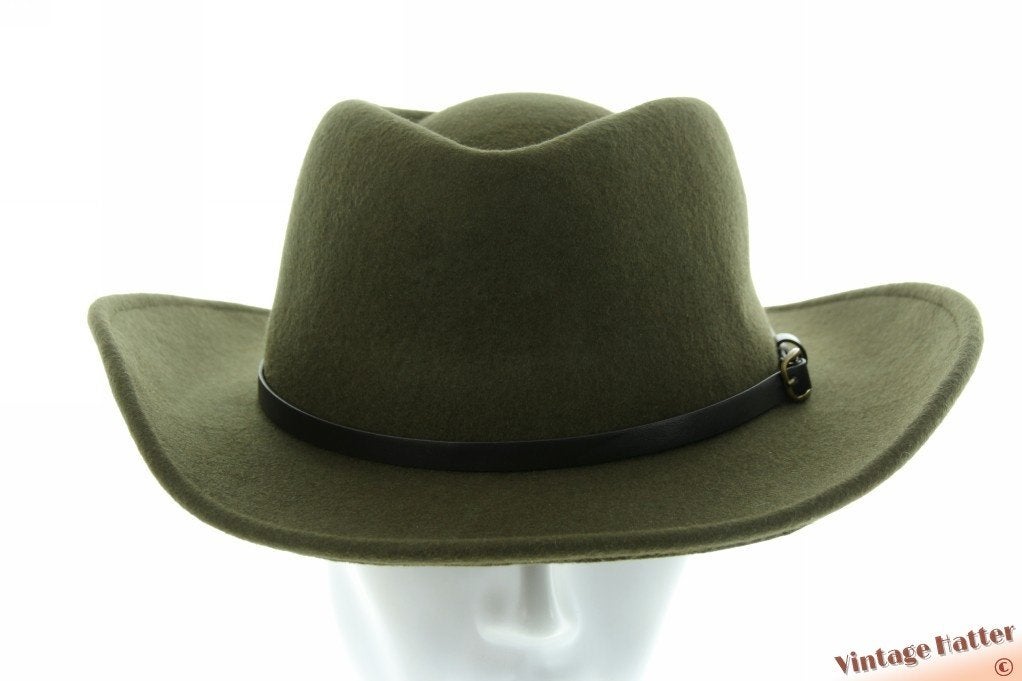 Outback gleufhoed Heather Eden olijfgroen wolvilt 61 =XL new, 60 cm (XL, 7½ inch) of meer, Hoed, Heather, Nieuw