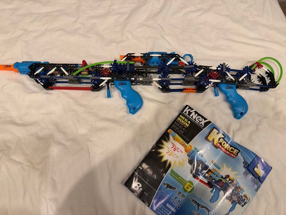 K'nex K-Force Mega Boom Bouwset - Schiet tot 22m!, Kinderen en Baby's, Speelgoed | Bouwstenen, Ophalen of Verzenden, Zo goed als nieuw