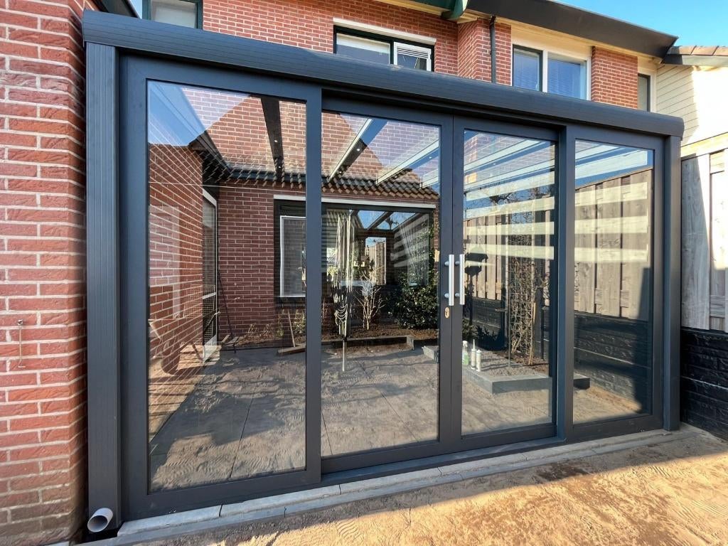 schuifpui voor overkapping, 225 cm of meer, Ophalen of Verzenden, Inclusief glas, Nieuw