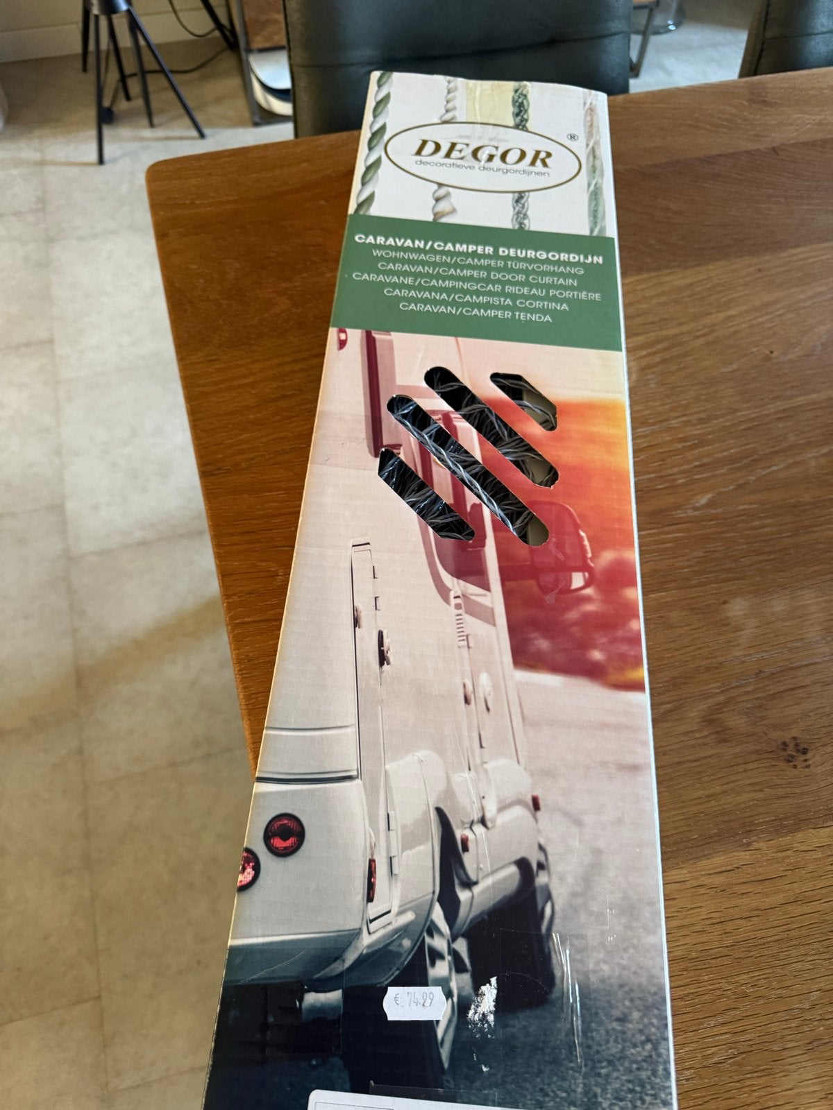 Nieuwe Degor camper/caravan deurgordijn grijs 60x190, Ophalen of Verzenden, Nieuw
