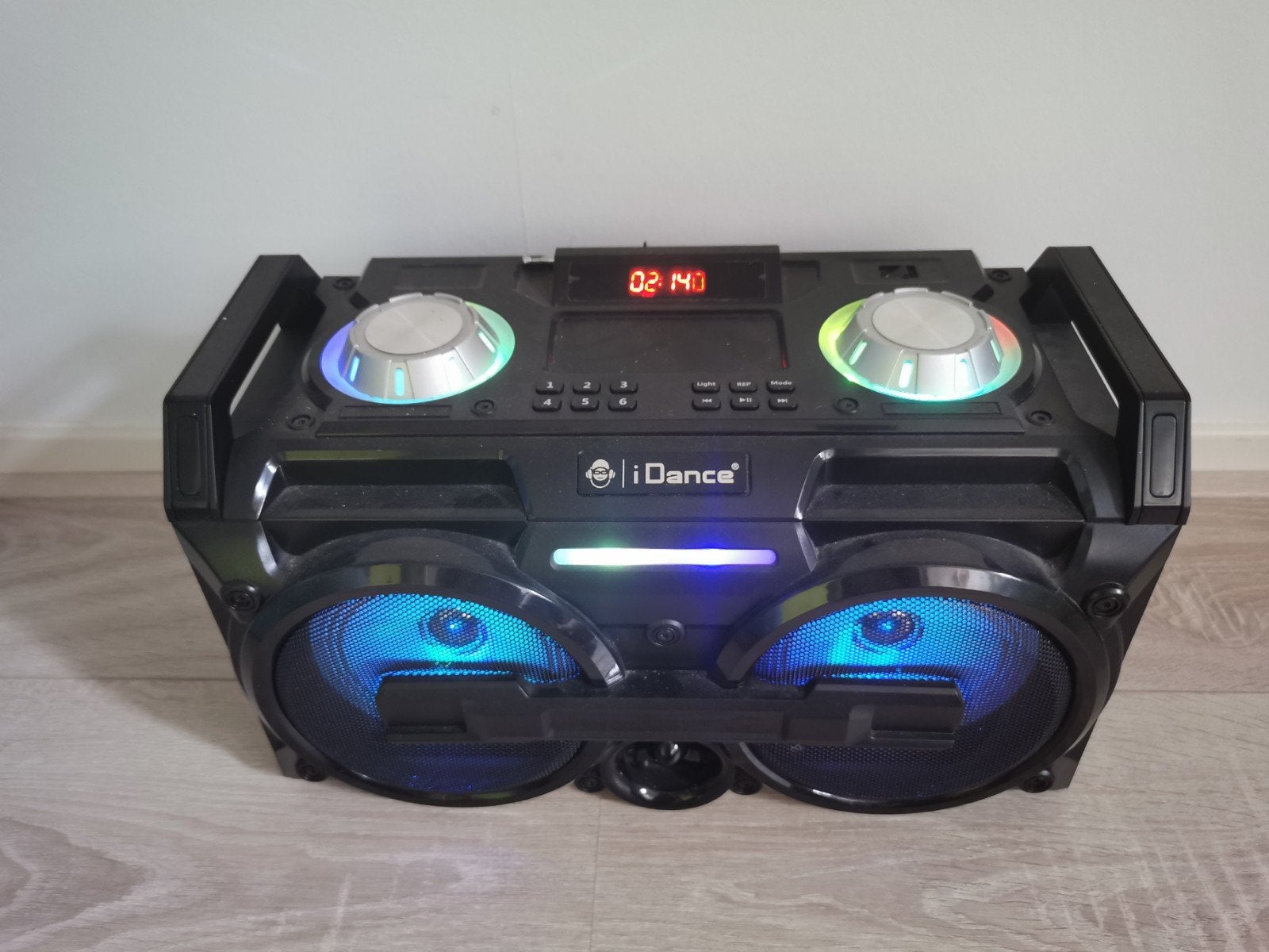 iDance Party Speaker + 2 microfoons, Ophalen of Verzenden, Gebruikt, Complete set