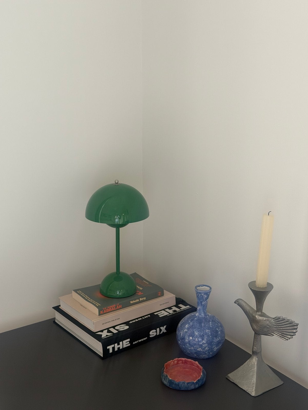 Elektrisch lampje &tradition Flowerpot tafellamp groen, Ophalen, Overige merken, Groen, Metaal