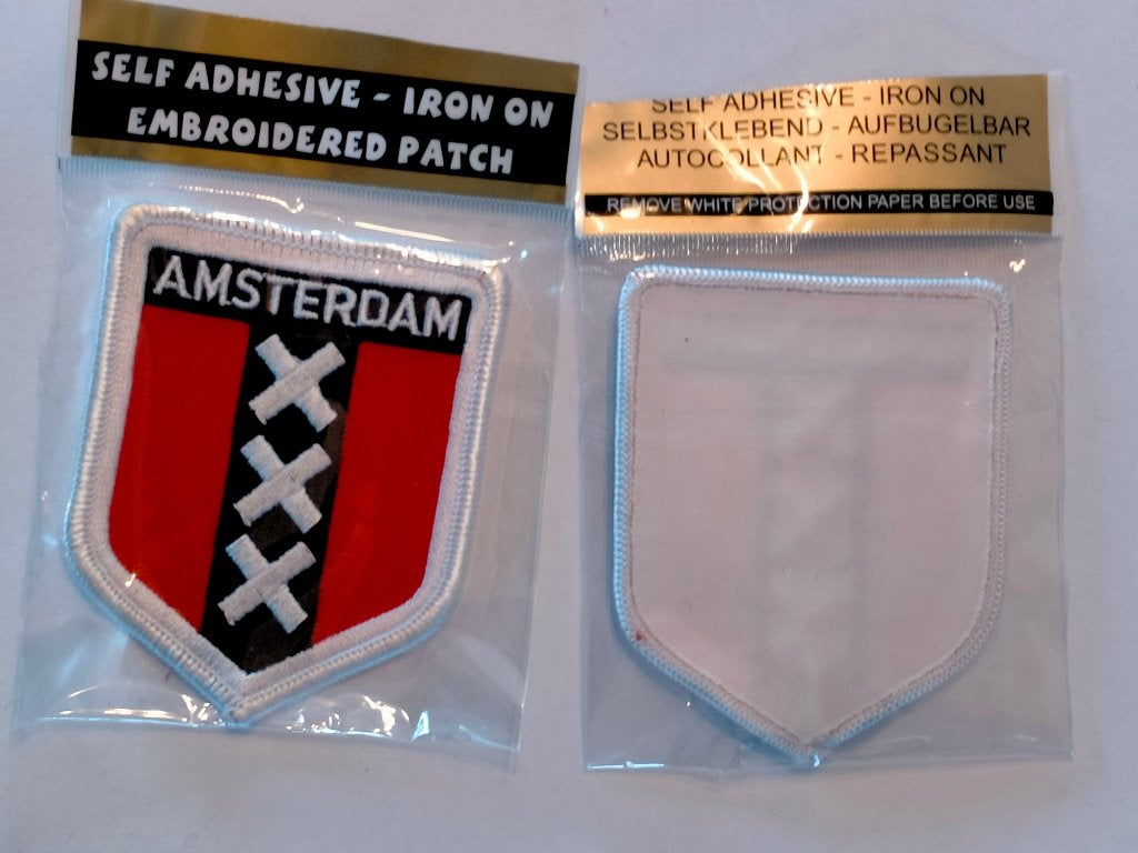 Amsterdam stad logo kleding embleem vintage patch 1, Ophalen of Verzenden, Nieuw