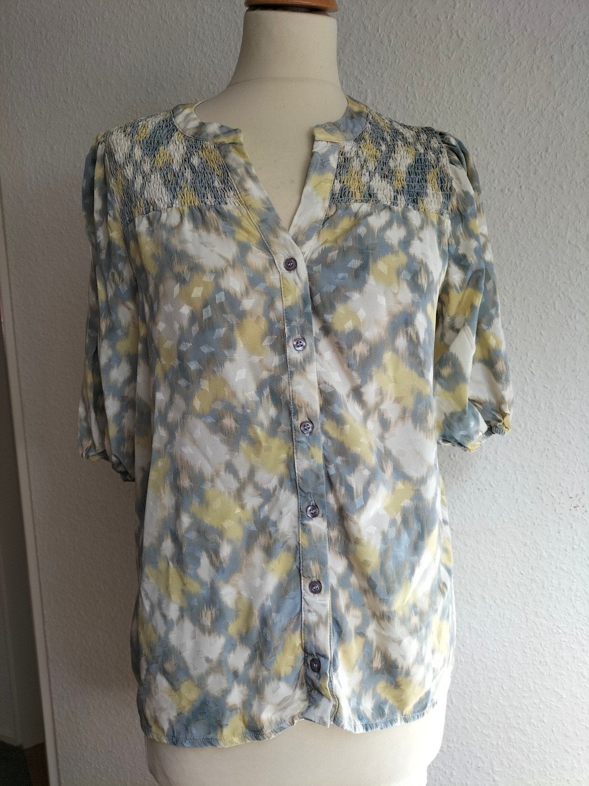 mooie blouse van Poools maat 38, Blauw, Zo goed als nieuw, Lange mouw, Ophalen
