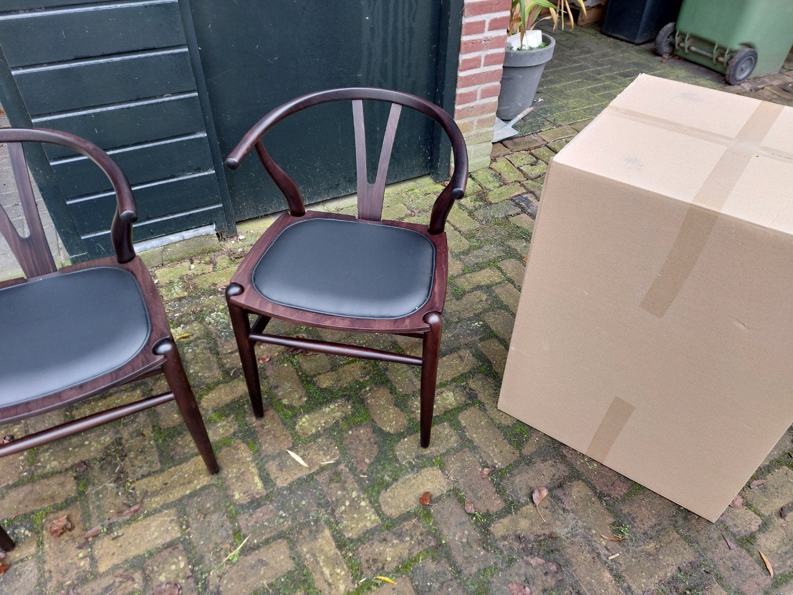 Nieuwe cafestoelen 6 stuks in doos, Bruin, Nieuw, Vijf, Zes of meer stoelen, Ophalen