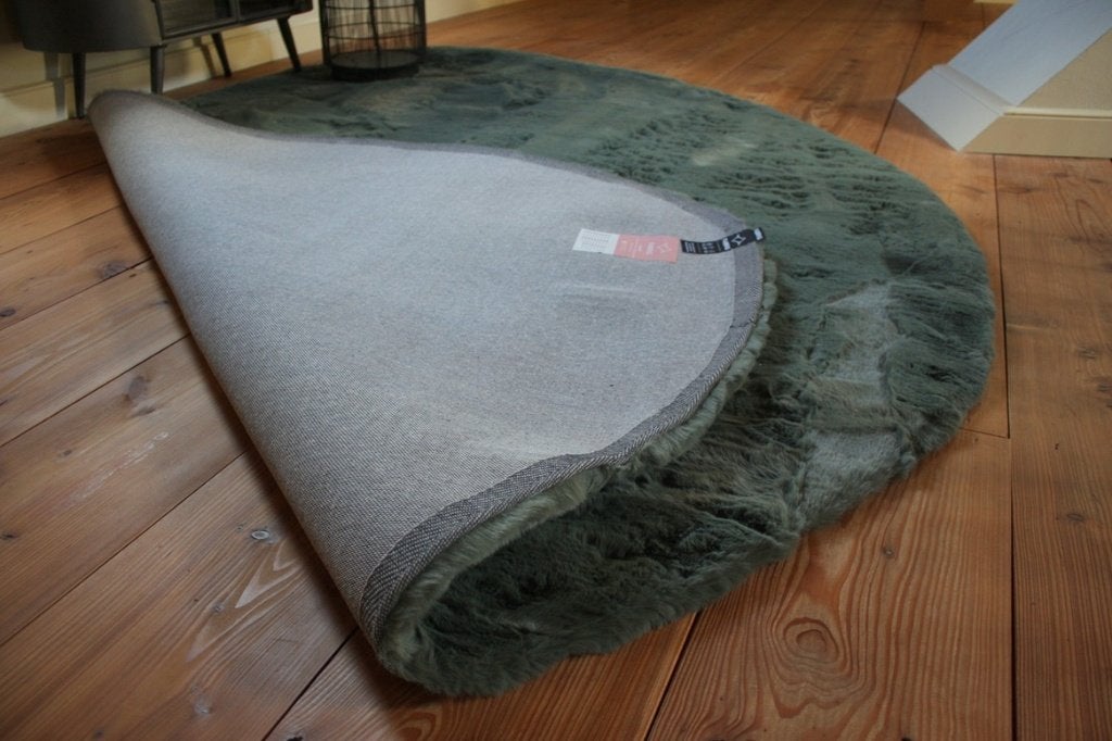 Zacht hoogpolig vloerkleed Comfy Stone mosgroen 190 x 275, 150 tot 200 cm, Ophalen of Verzenden, Overige vormen, Groen