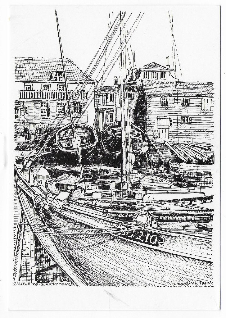 Spakenburg Botterwerf Ongelopen Ansichtkaart (B7970), Ophalen of Verzenden, 1980 tot heden, Ongelopen
