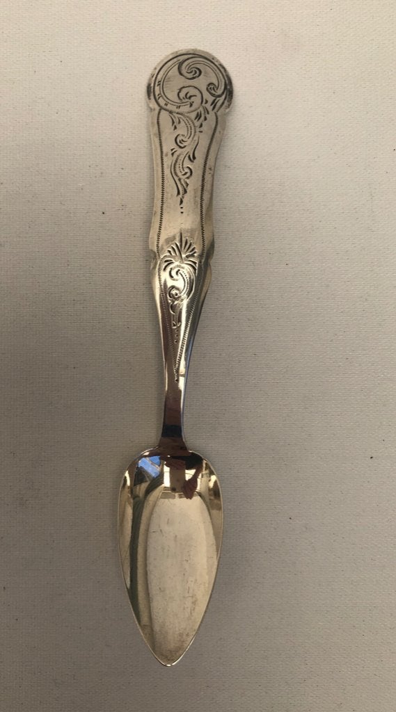 Hollands zilver Biedermeijer lepel - 1891, Antiek en Kunst, Ophalen of Verzenden, Zilver
