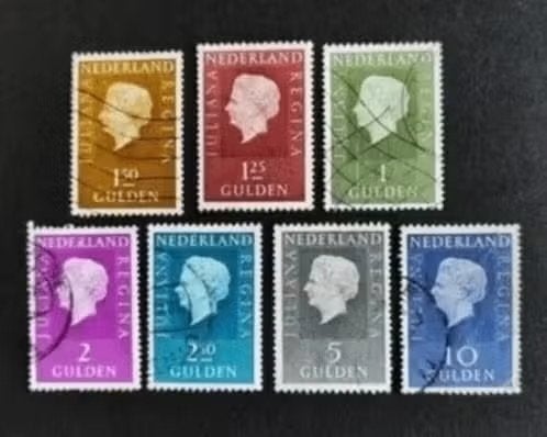 Nederland NVPH 952 - 958, Postzegels en Munten, Postzegels | Nederland, Ophalen of Verzenden, Na 1940, Gestempeld