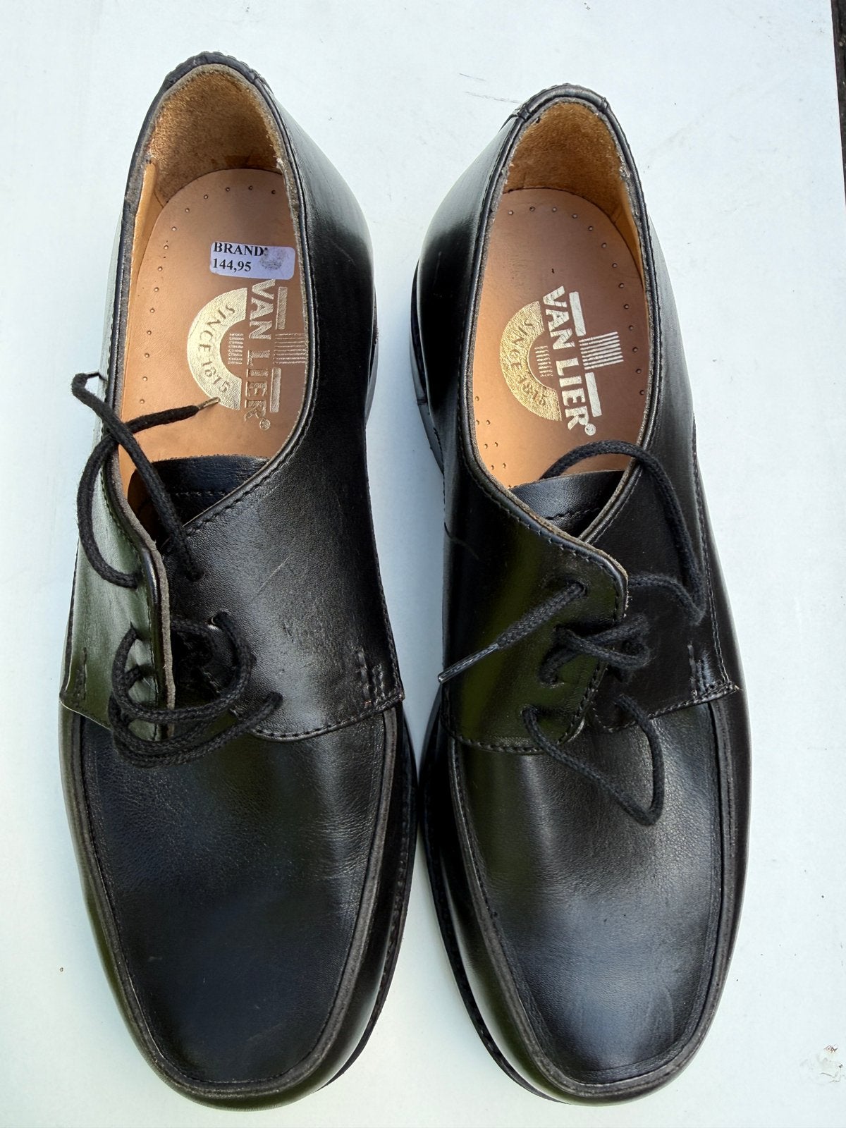 Van Lier Nette Schoenen Leer Zwart Maat 6 (39/40) ongedragen, Ophalen, Zwart, Van Lier, Nieuw