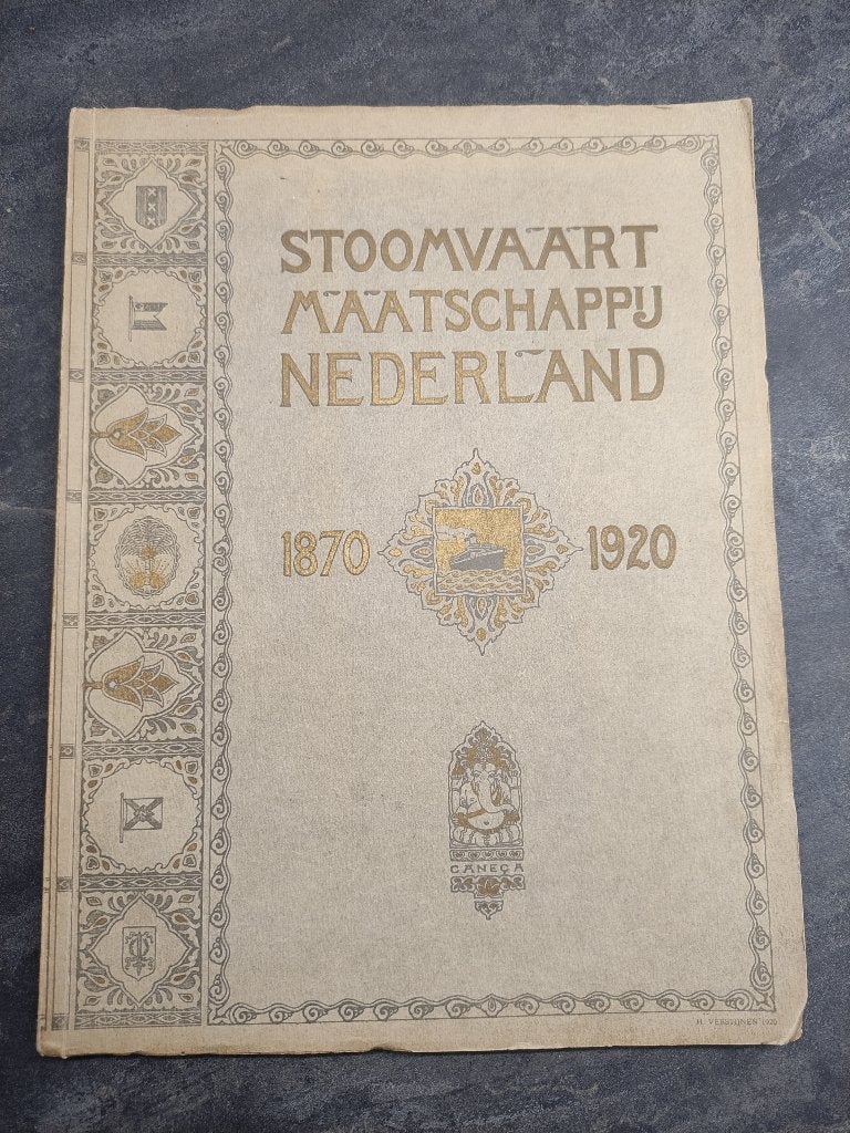 Fraai oud boek 'Stoomvaart Maatschappij Nederland 1870-1920, Verzamelen, Scheepvaart, Ophalen of Verzenden, Gebruikt, Motorboot