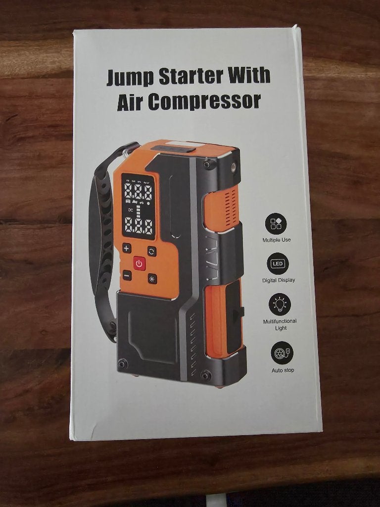 Jump Starter met Luchtcompressor - Nieuw in doos, Auto diversen, Verzenden, Nieuw