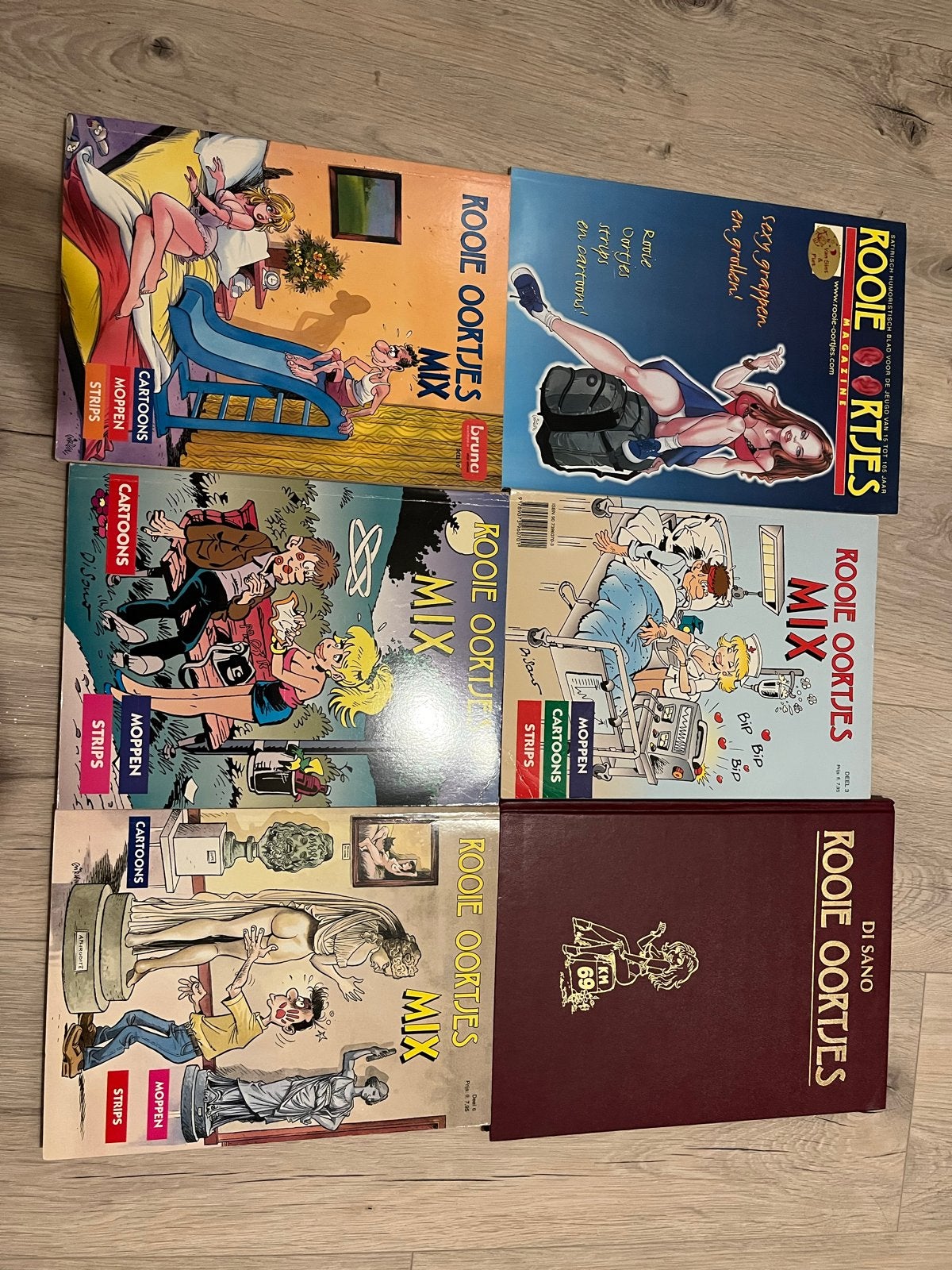 Rooie Oortjes Mix - set van 6 stripboeken, Boeken, Meerdere stripboeken, Ophalen of Verzenden, Gelezen