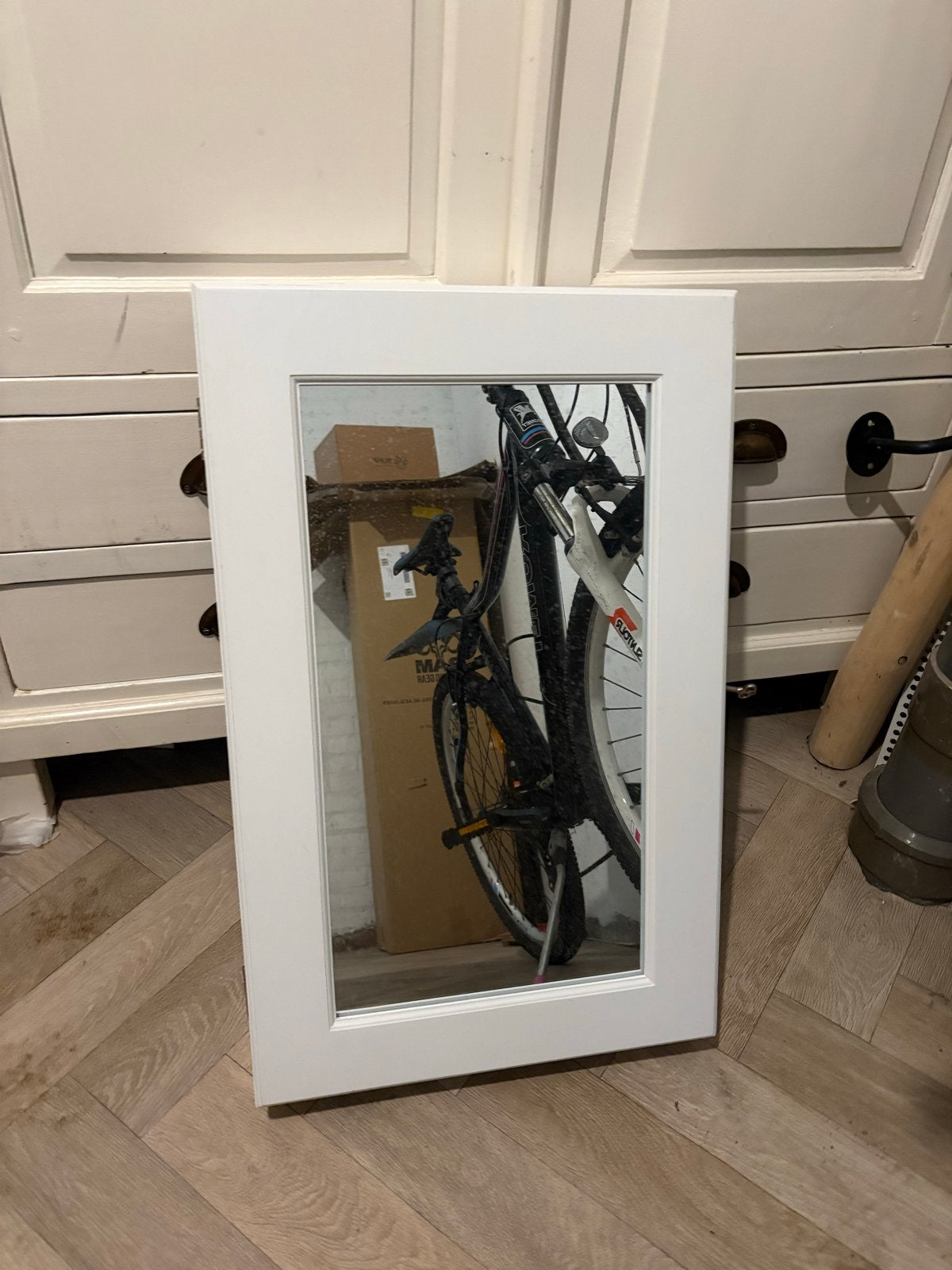 Sieradenkastje met spiegel - Wit, Ophalen, Minder dan 50 cm, Gebruikt, Minder dan 100 cm