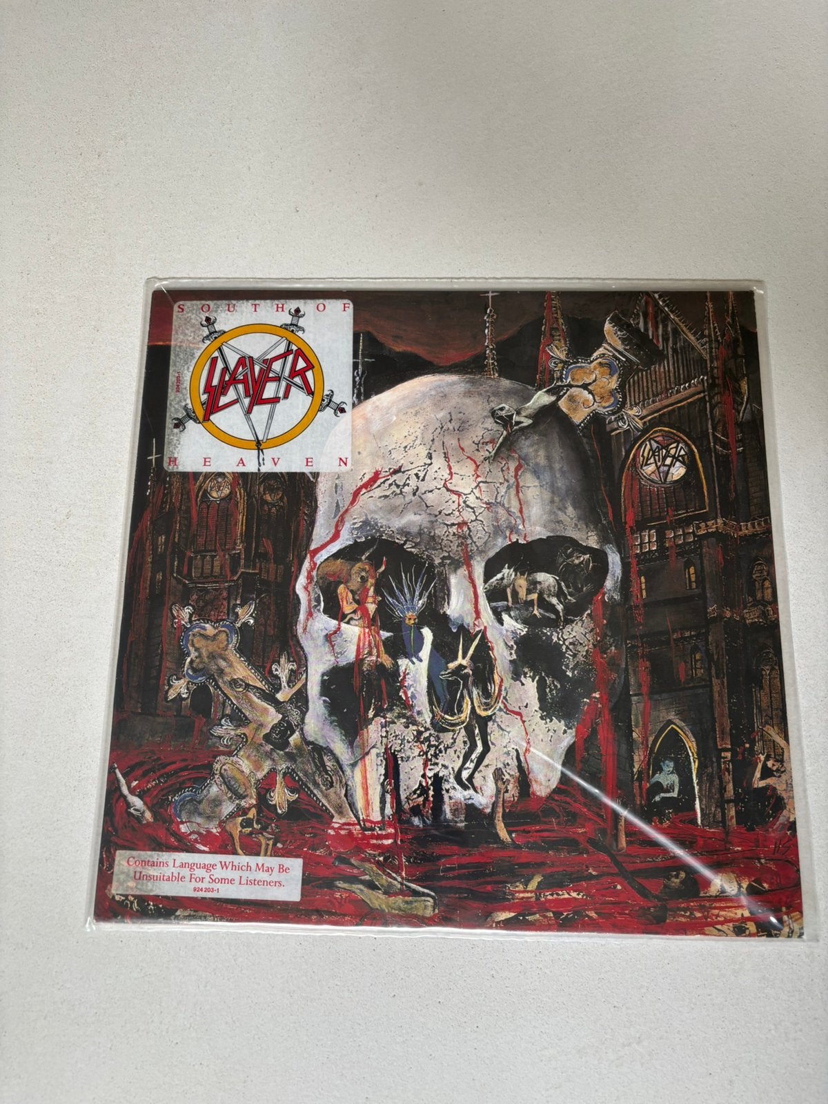 Lp slayer - south of heaven 1988 persing vinyl vg+, Ophalen of Verzenden, Zo goed als nieuw