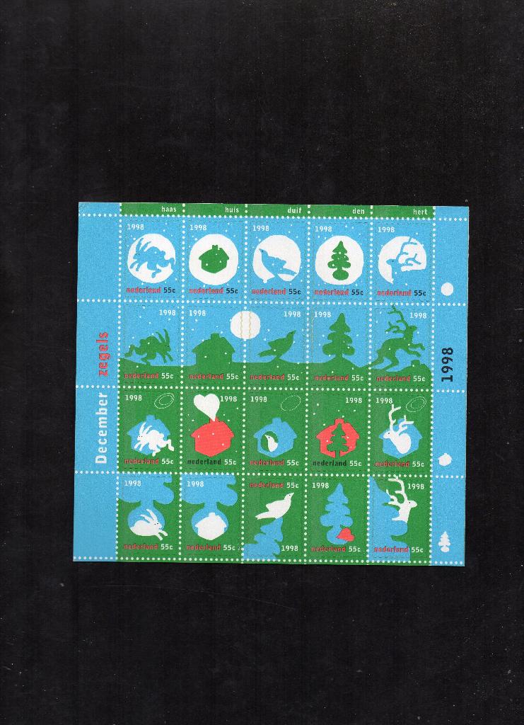 NVPH 1788-1807 Postfris 1998 Decemberzegels Kerstzegels, Ophalen of Verzenden, Na 1940, Postfris