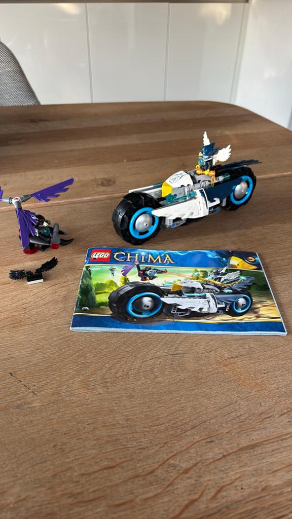 LEGO Chima 70007 Eglor's Twin Bike met handleiding, Ophalen of Verzenden, Zo goed als nieuw, Overige merken