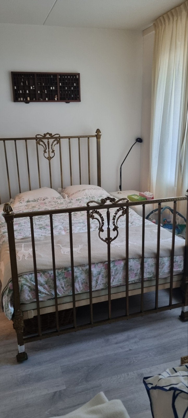 klassiek messing bed 140 x 200 cm, Ophalen, Gebruikt, Overige kleuren, Tweepersoons
