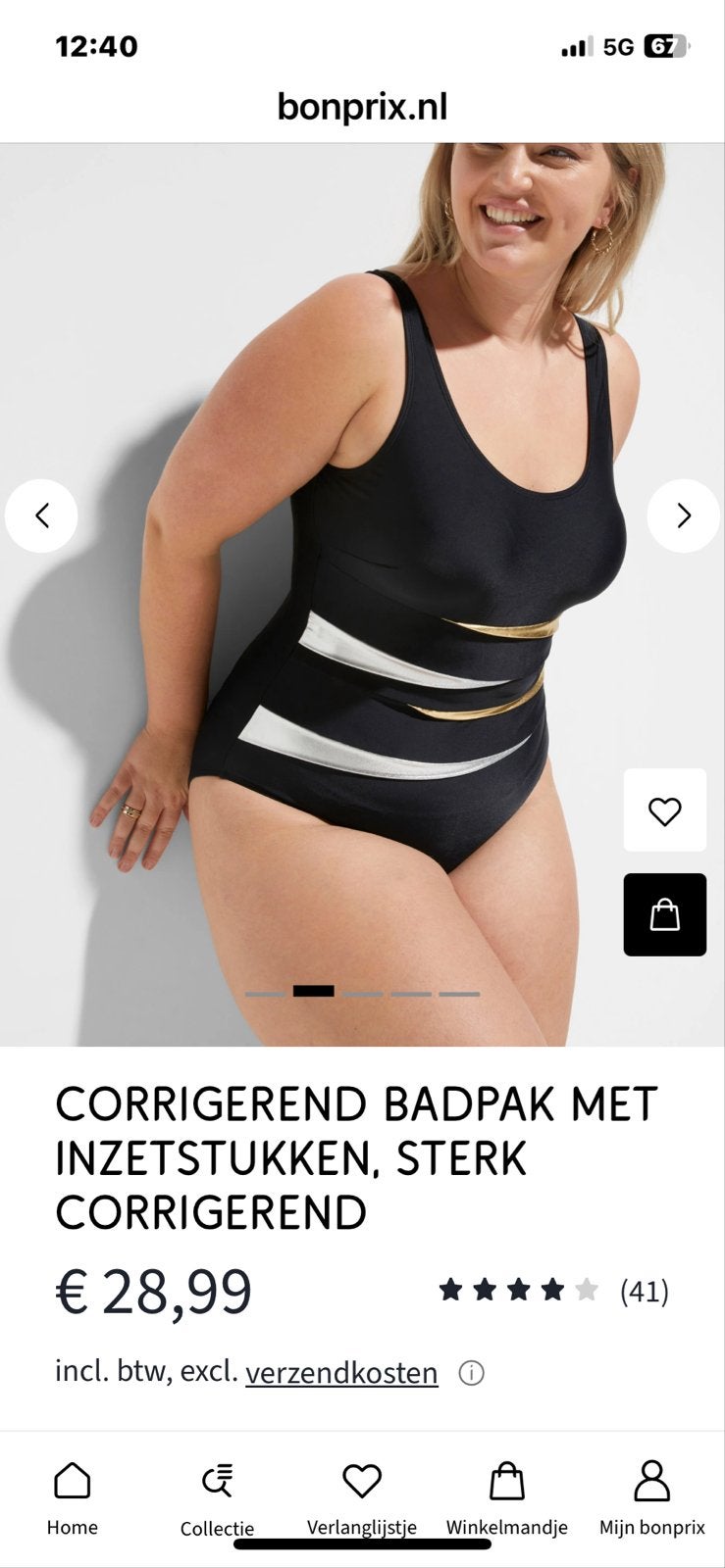 Corrigerend badpak maat 46, zgan, flatteert grote maten, Kleding | Dames, Badmode en Zwemkleding, Ophalen of Verzenden, Zo goed als nieuw