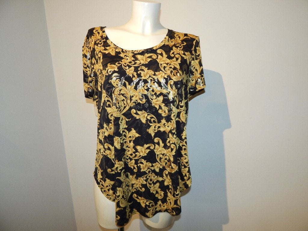Joseph Ribkoff stretch shirt tuniek gouden barok print D42