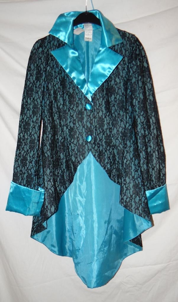 Leuk zwart/blauw CARNAVALS/MARKIES/PARTY jas, Ophalen, Carnaval, Kleding, Maat 36 (S)