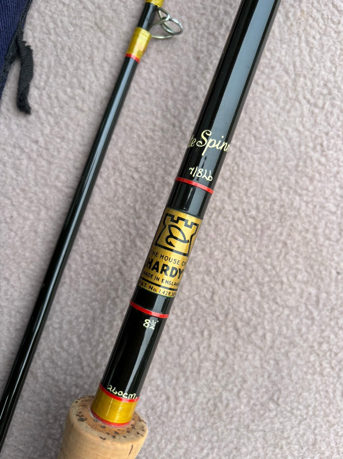 Hardy fibalite spinning 260cm 7/8lb hengel / spinhengel, Ophalen of Verzenden, Gebruikt, Werphengel