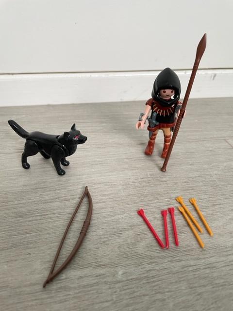 Playmobil Krijger en Wolf, Ophalen of Verzenden, Zo goed als nieuw