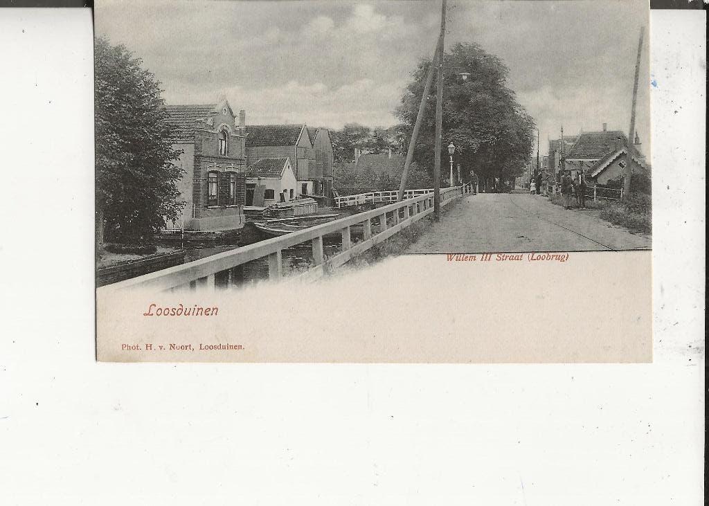 Loosduinen Willem III-straat Loobrug met paard 1900, Ophalen of Verzenden, Voor 1920, Ongelopen, Zuid-Holland