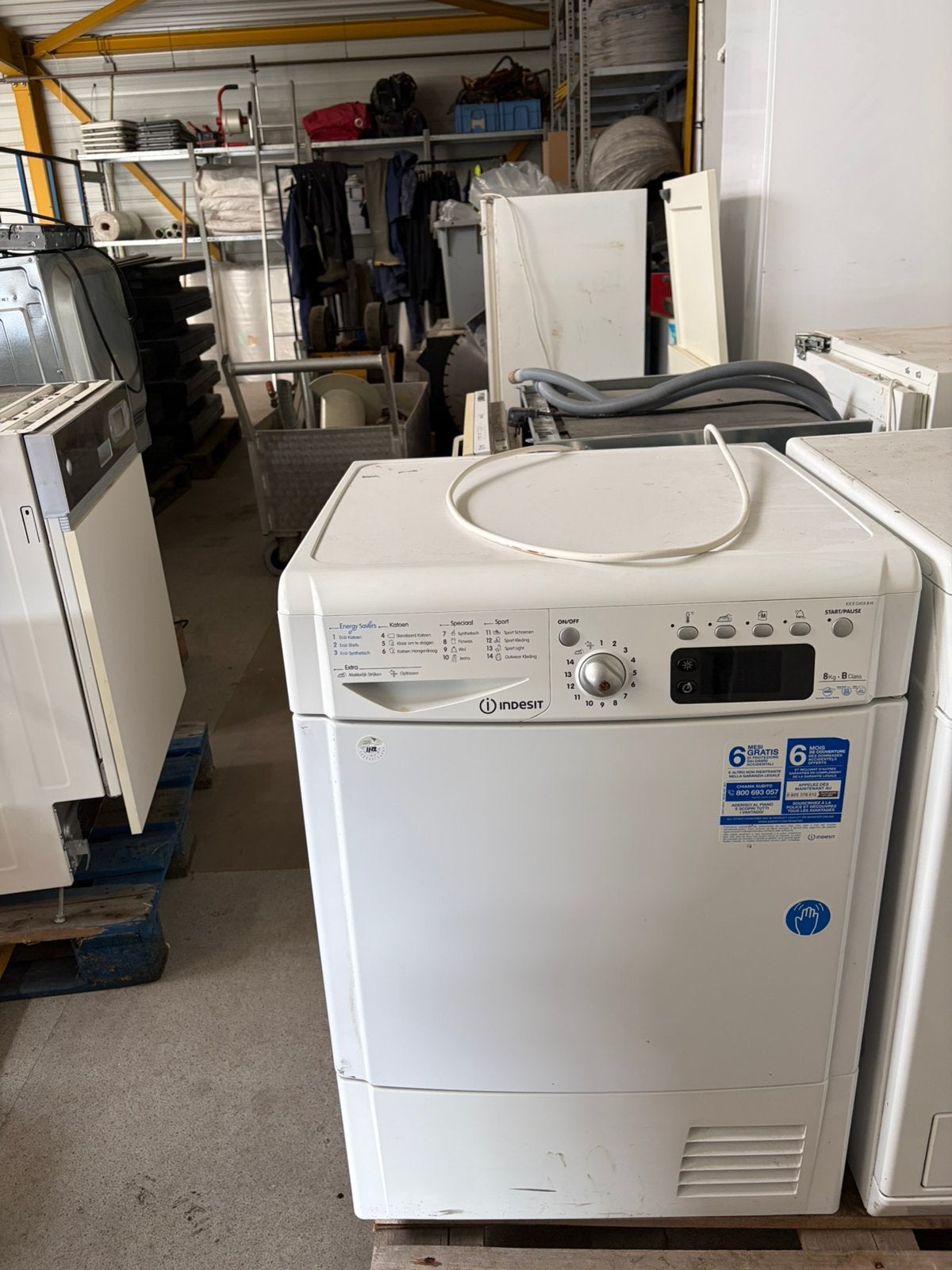 Indesit IDCEG45XBH en Miele softcare w3821, Ophalen, Gebruikt, Minder dan 85 cm, 1200 tot 1600 toeren